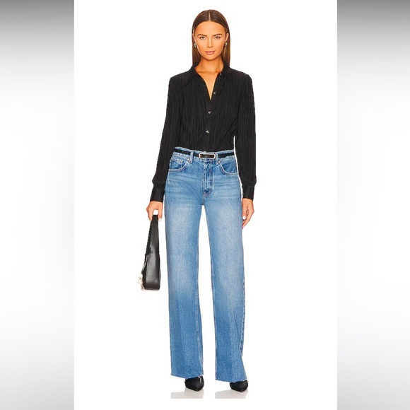 ANINE BING Hugh Jeans in Panama Blue - Picture 2 of 12